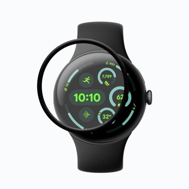 Two clear screen protectors for Google Pixel Watch 4 (45mm), designed to shield the watch face from scratches and damage.