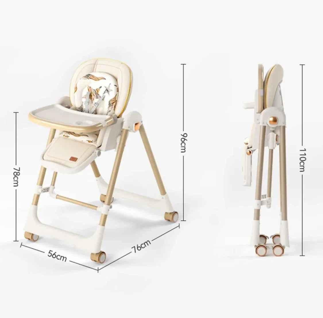 Preorder - Jupiter Beige 2-in-1 High Chair & Swing