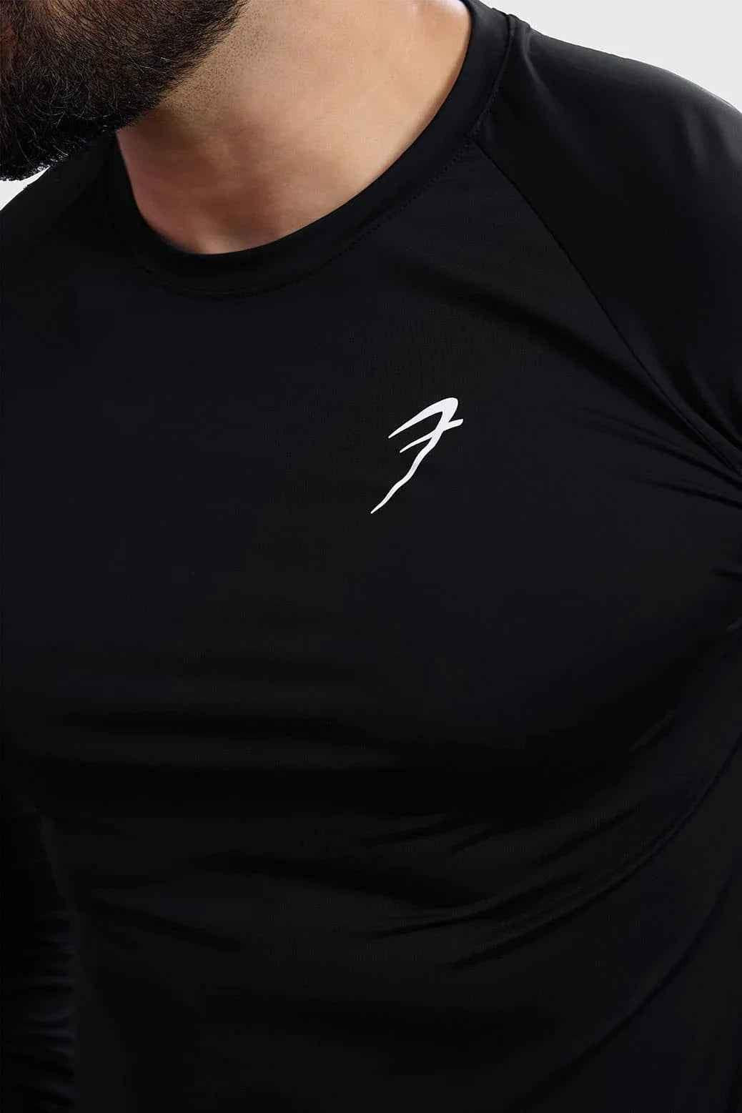 Bare Nylon Fullsleeves T-shirt Black