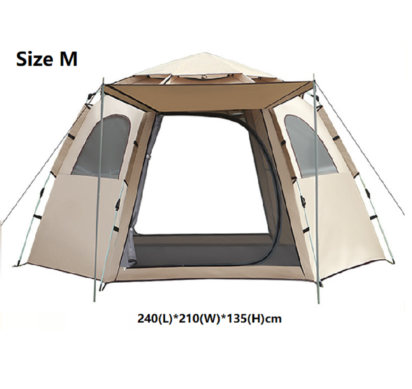 Hexagonal Camping Tent - Durable, Quick Setup JLP5467 ECOTREK