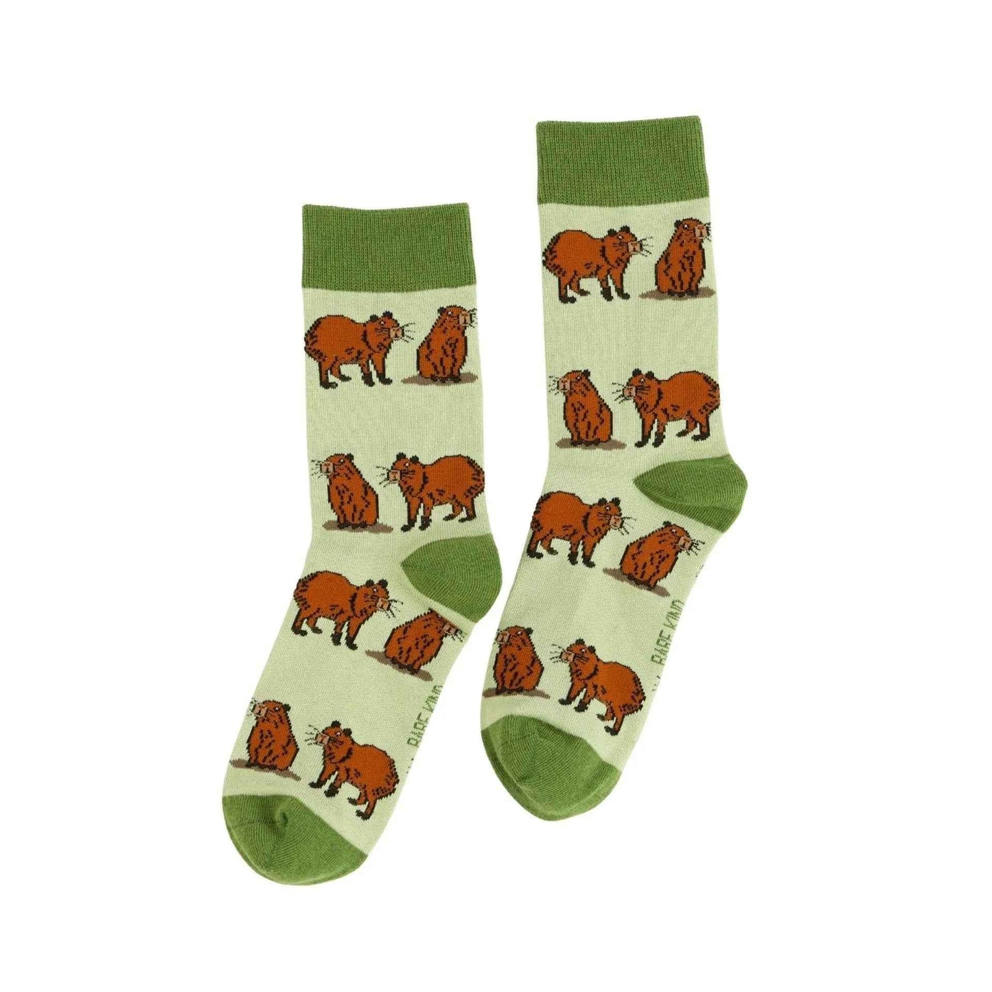 Save the Green Capybara Bamboo Socks