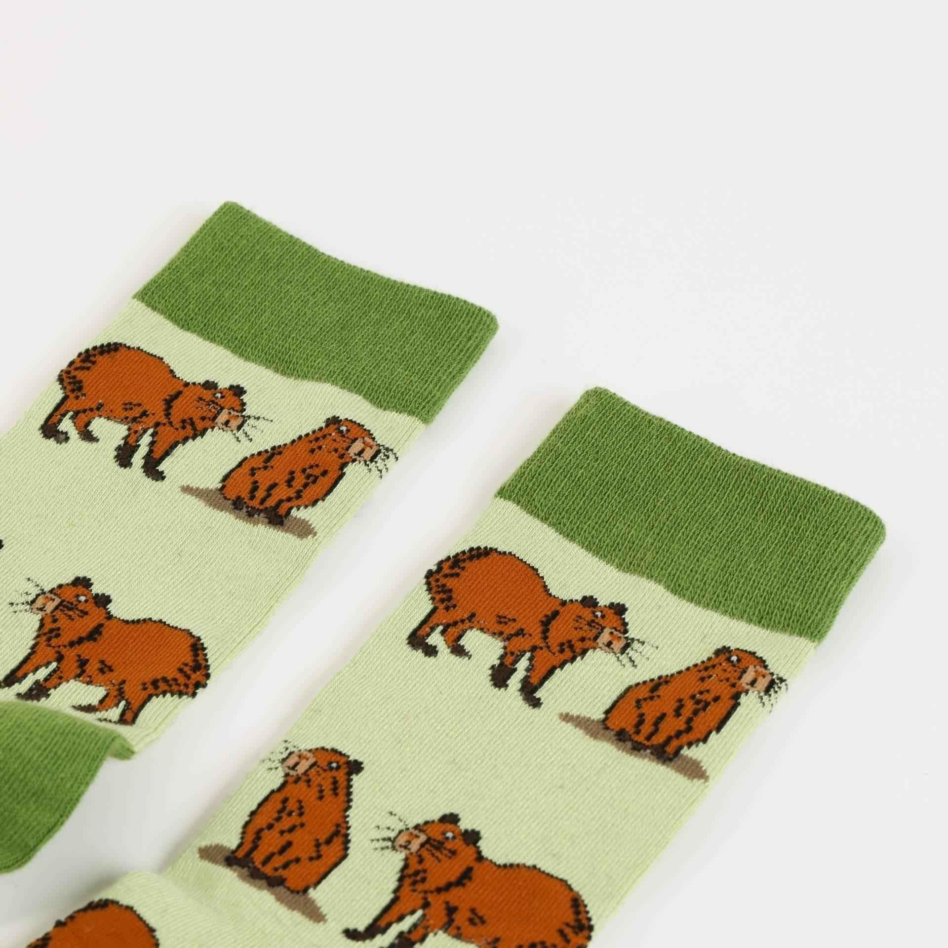 Save the Green Capybara Bamboo Socks