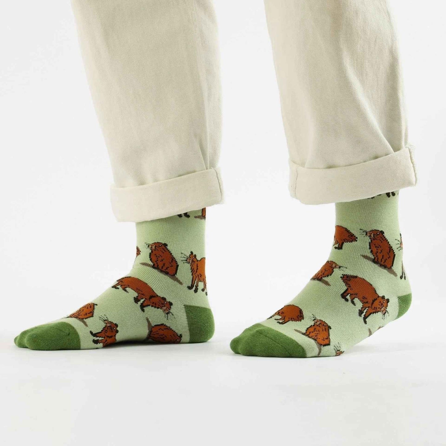 Save the Green Capybara Bamboo Socks