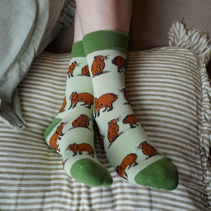 Save the Green Capybara Bamboo Socks