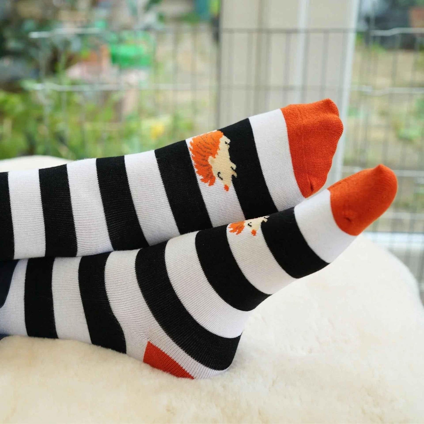 Save the Striped Hedgehog Bamboo Socks