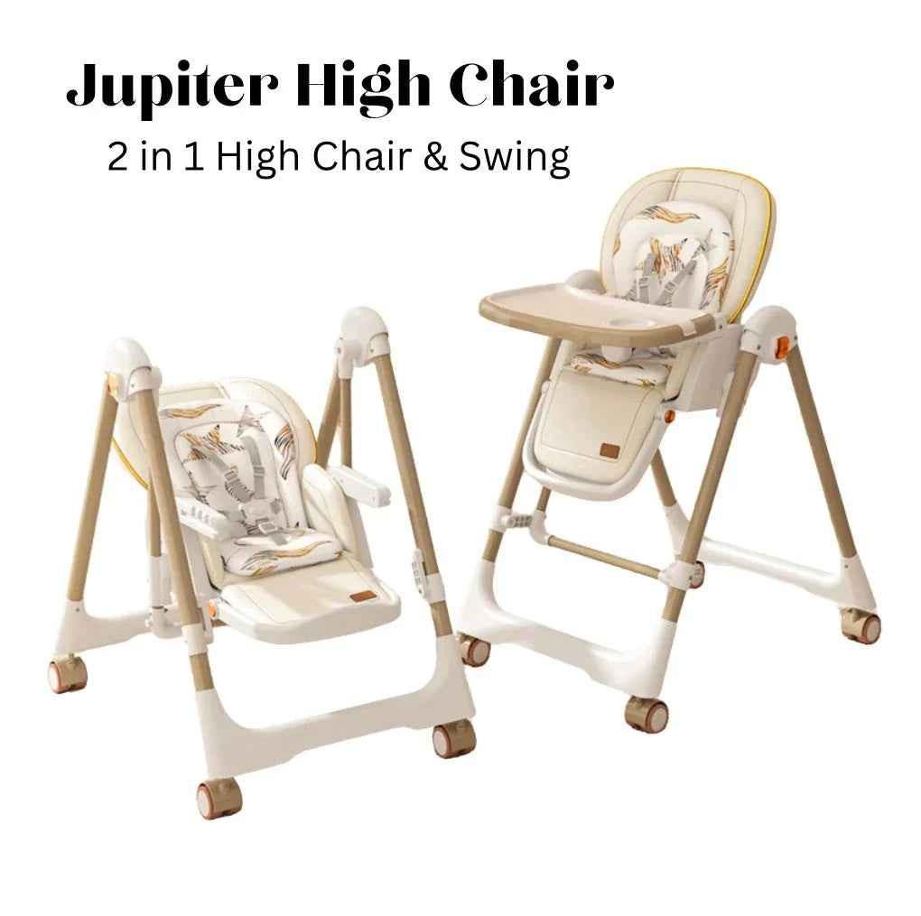 Preorder - Jupiter Beige 2-in-1 High Chair & Swing