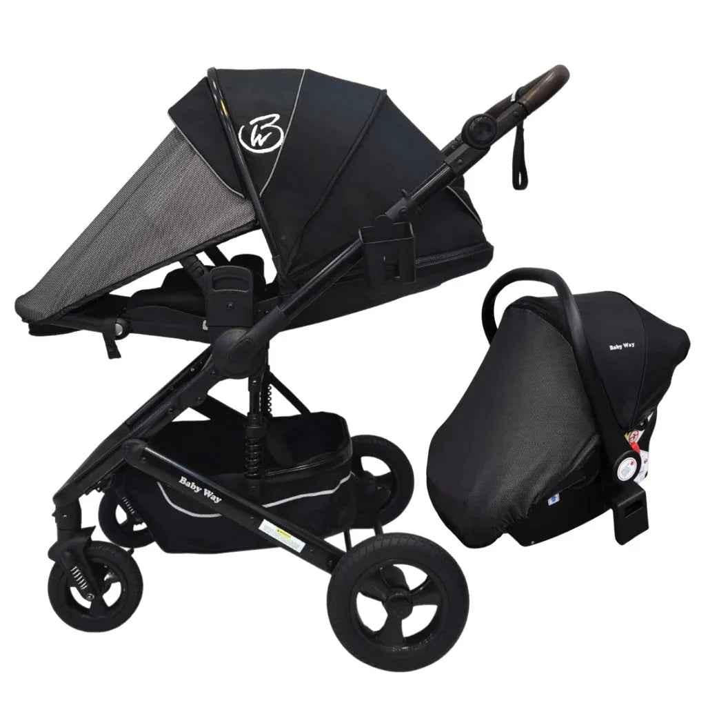 Versa 3-in-1 Travel System – Open Bassinet Stroller + Capsule Car Seat with Sunshade Sets
