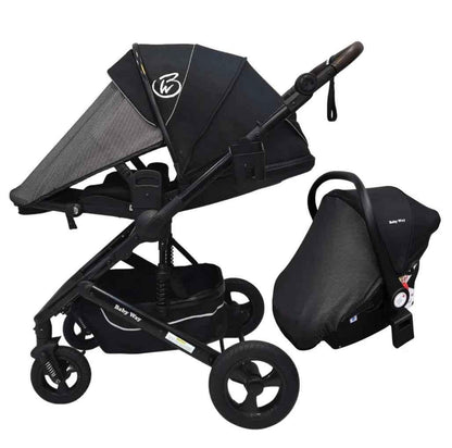 Versa 3-in-1 Travel System – Open Bassinet Stroller + Capsule Car Seat with Sunshade Sets