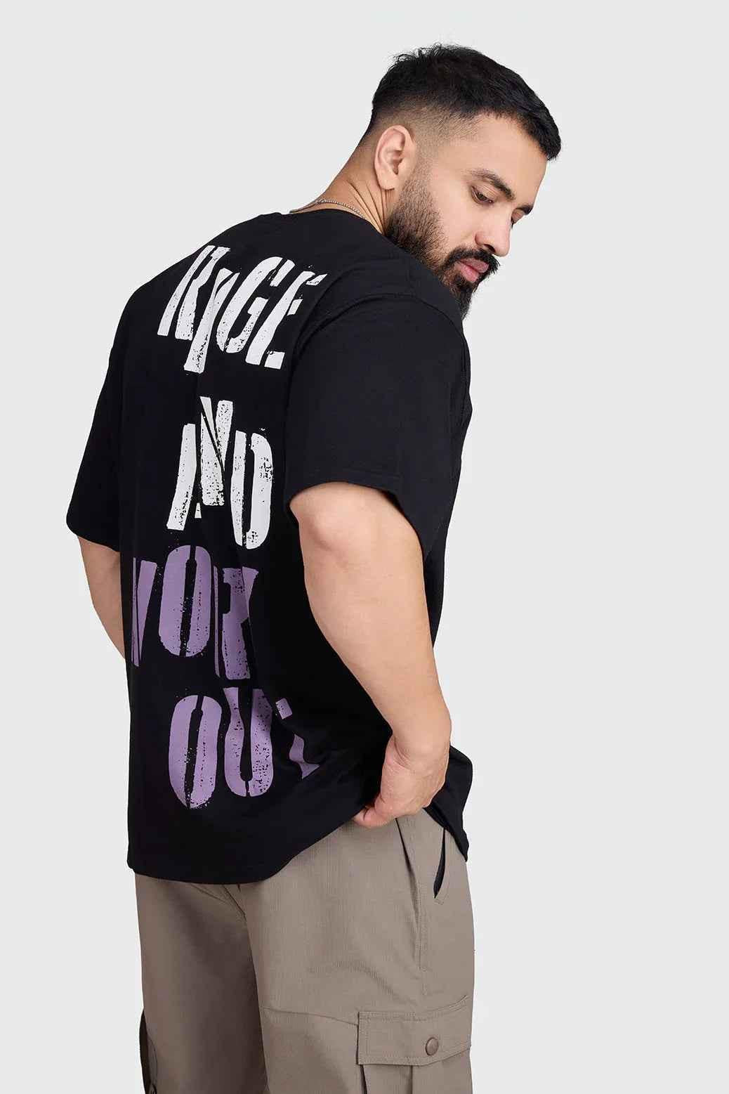 Unisex Rage Oversized T-shirts Black