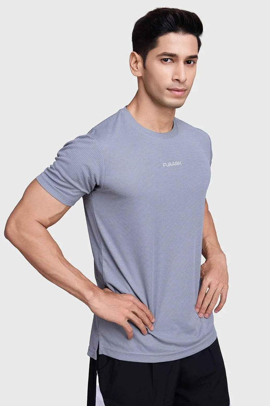 Checks Running T-shirt Ultimate Grey