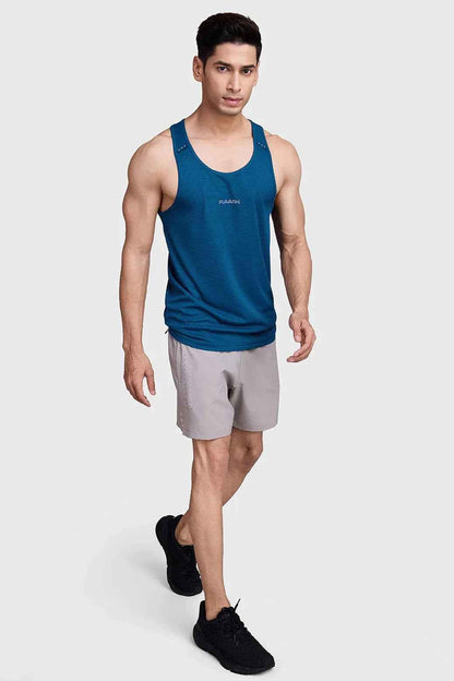 Checks Running Tank Teal