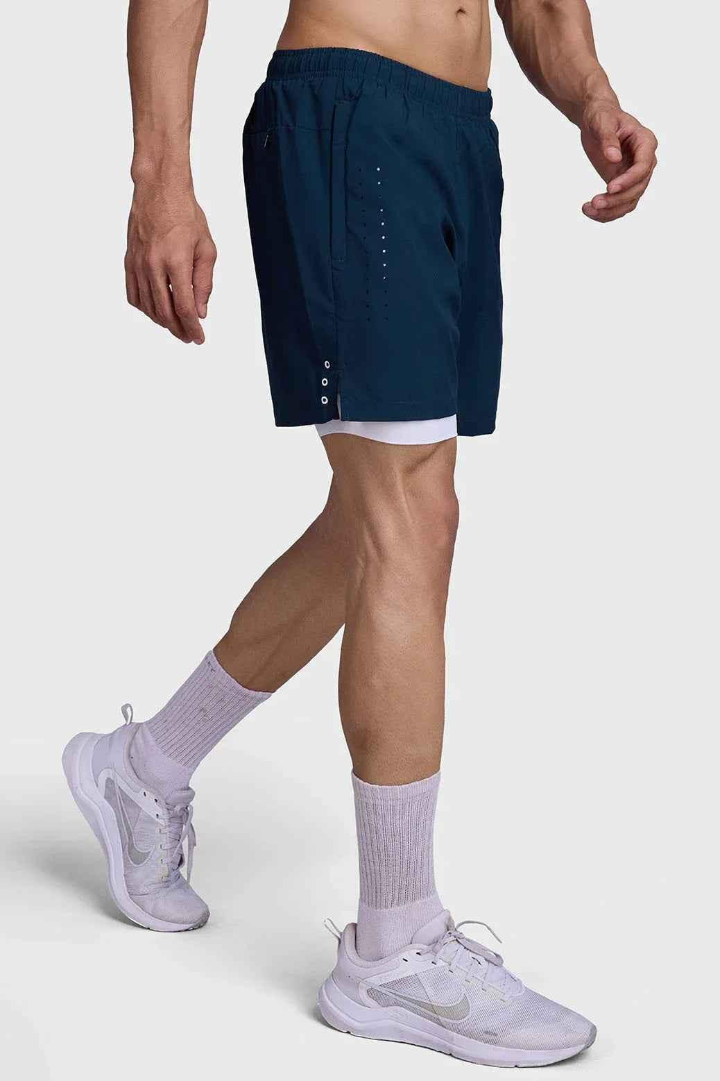 2 in 1 Laser Shorts Pine Green