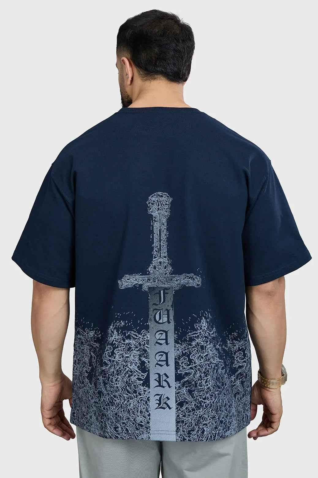 Sword Oversized T-shirt Navy