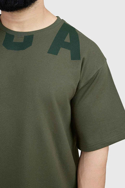Refined Oversized T-shirt Olive