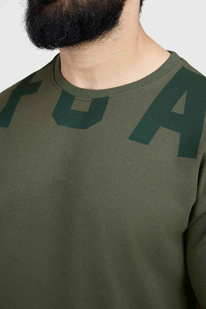 Refined Oversized T-shirt Olive