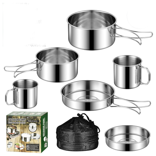 Outdoor Cookware Set - 304 Stainless Steel Camping Utensils Kit ECOTREK