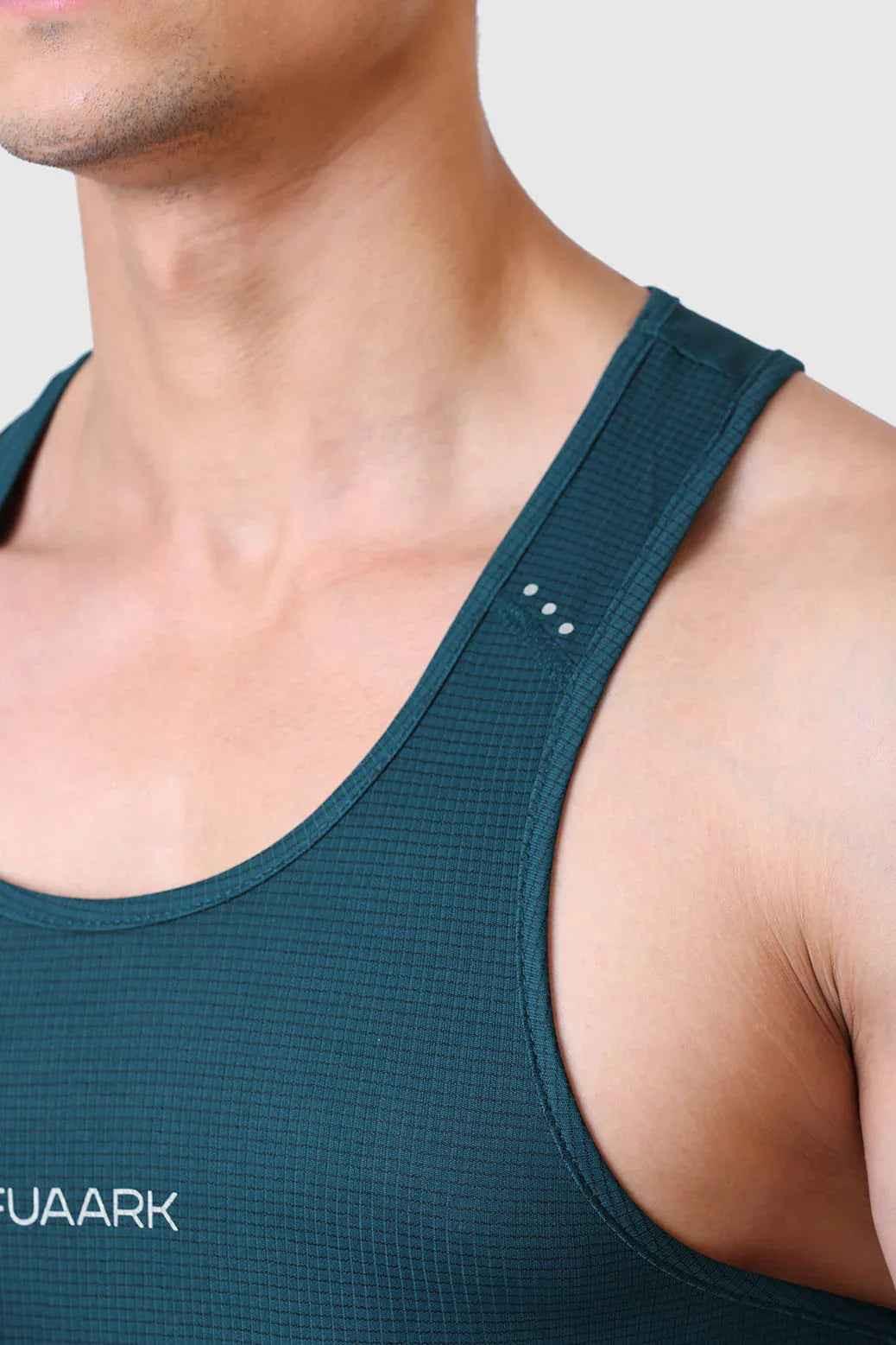 Checks Running Tank Bottle Green