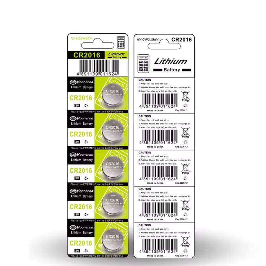 Watch Batteries for Koonenda CR2016 (5 Pack) That Watch Shop