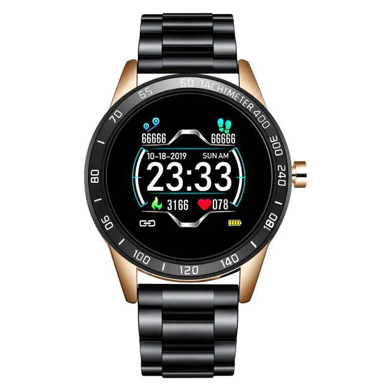 Multi-Functional Smart Watch with Steel Band - Business Style Alloy Case | Black, Gold, Silver
