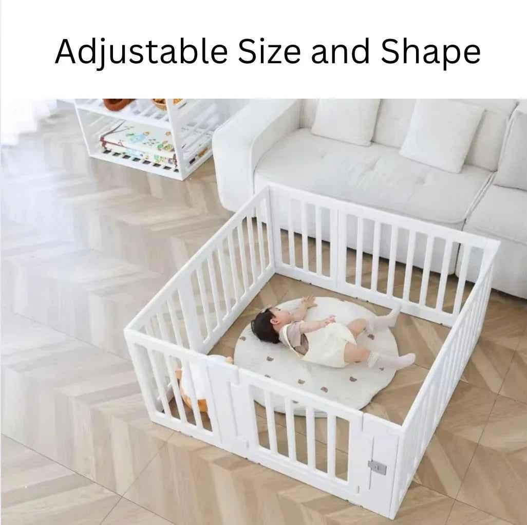 Preorder - 2 in 1 Convertible Baby Playpen 10 pieces & Storage Rack