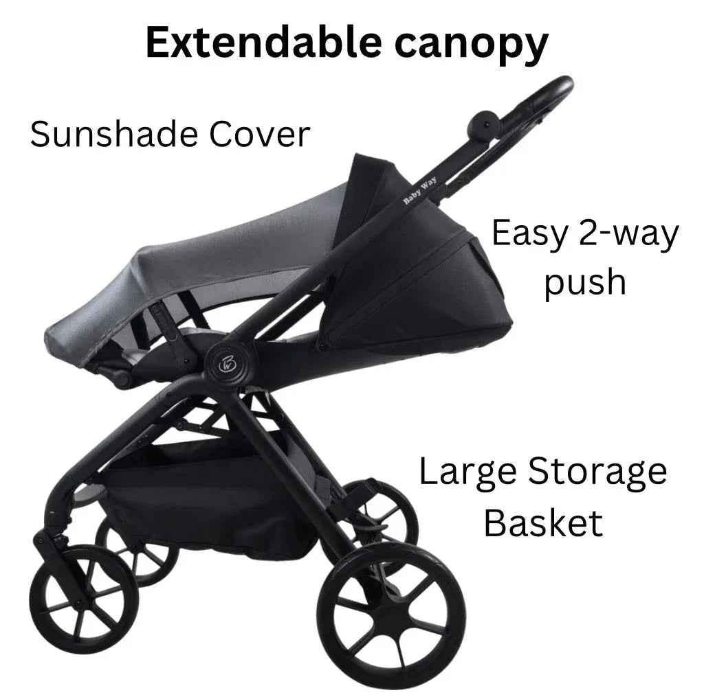 Crown Y Luxury Travel System – Reversible Stroller + Reclining i-Size Capsule Combo