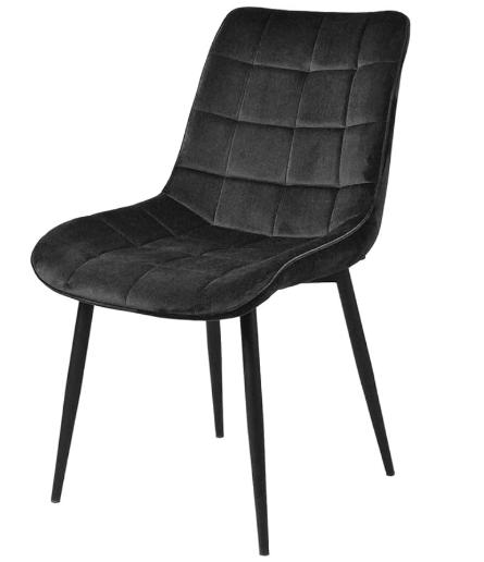 Gavin Dining Chair Velvet Black sue-e furniture