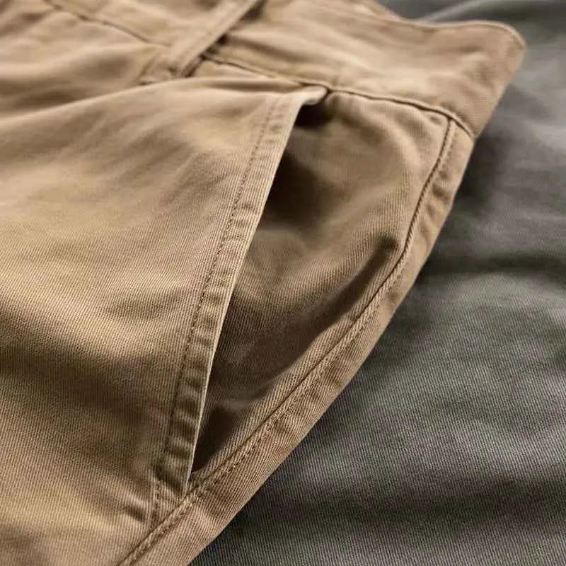 Men's Casual Loose Fit Cotton Cargo Pants - Heavy Duty Work Pants | Spring & Autumn