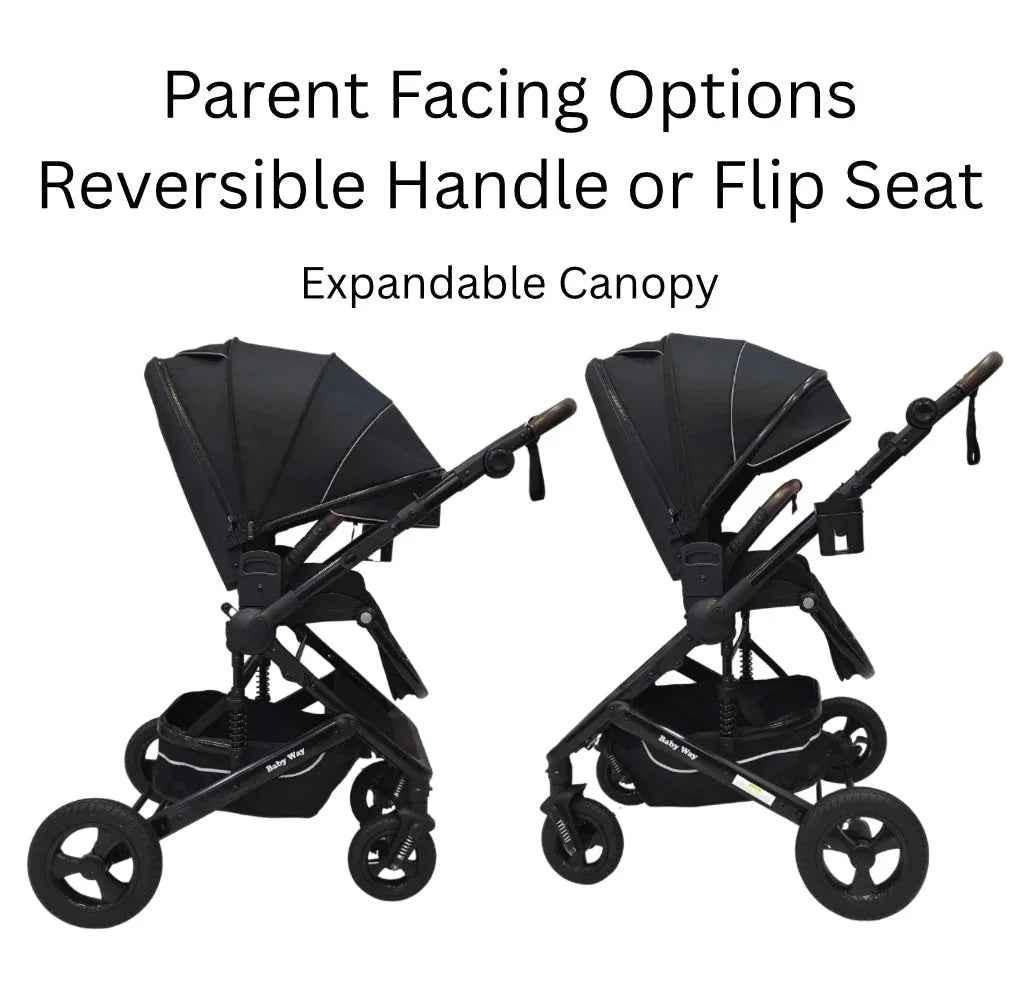 Versa 3-in-1 Travel System – Open Bassinet Stroller + Capsule Car Seat with Sunshade Sets