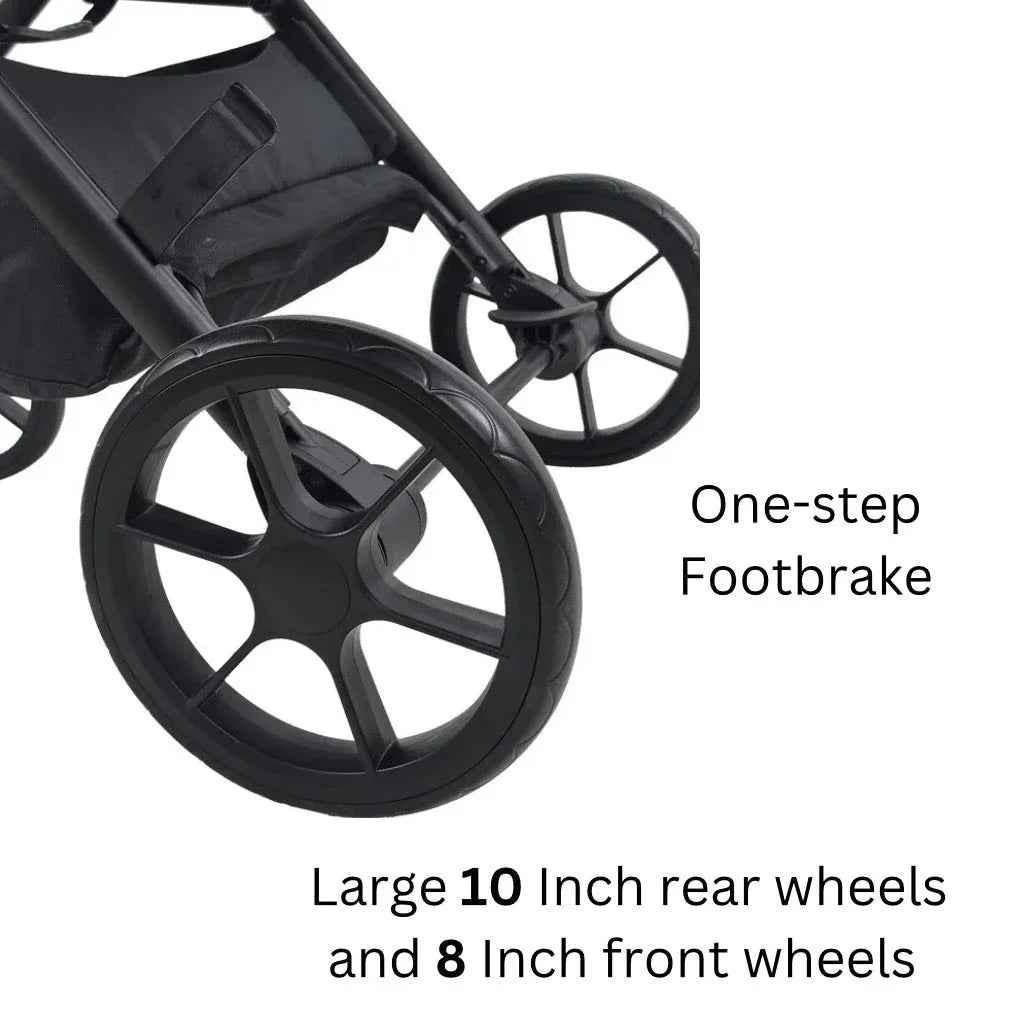 Crown Y Luxury Travel System - Reversible Stroller + Reclining i-Size Capsule + Rotating ISOFIX Base