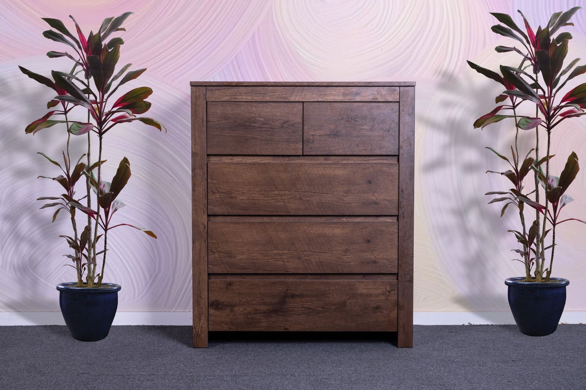 'Byron' Dark Oak Tall Boy sue-e furniture