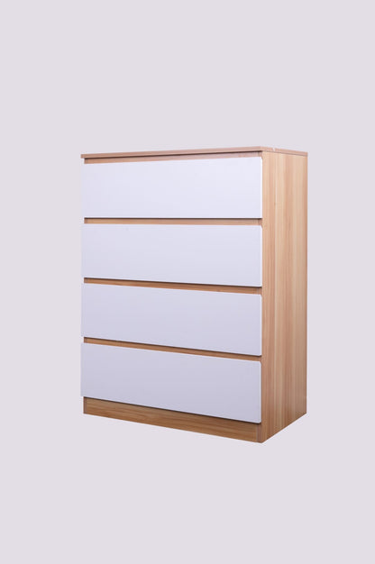 'Monaco' Set of 4 drawers white + oak sue-e furniture