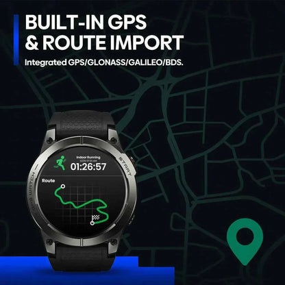 GPS Positioning Sport Smart Watch - Waterproof Fitness Tracker with Heart Rate & Sleep Monitor | AMOLED Display