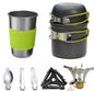 Portable Camping Stove Set - Compact Outdoor Cooking System with Windscreen | Backpacking Gas Stove