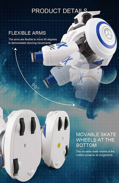 Dealonlinenz intelligent RC robot AD Police with lights, sound, and full control, designed as a programmable combat defender toy.