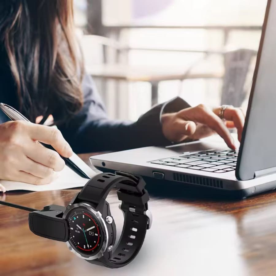 Garmin Descent watch series charger by That Watch Shop, compact charging dock with cable for easy power connection