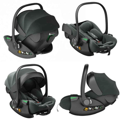 Crown i-Size Capsule Car Seat – Reclining Capsule with 6-Level Adjustable Headrest - Olive