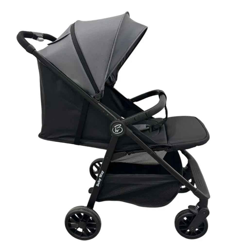 Roam Compact Travel-Friendly Stroller with Extended Canopy - BLACK