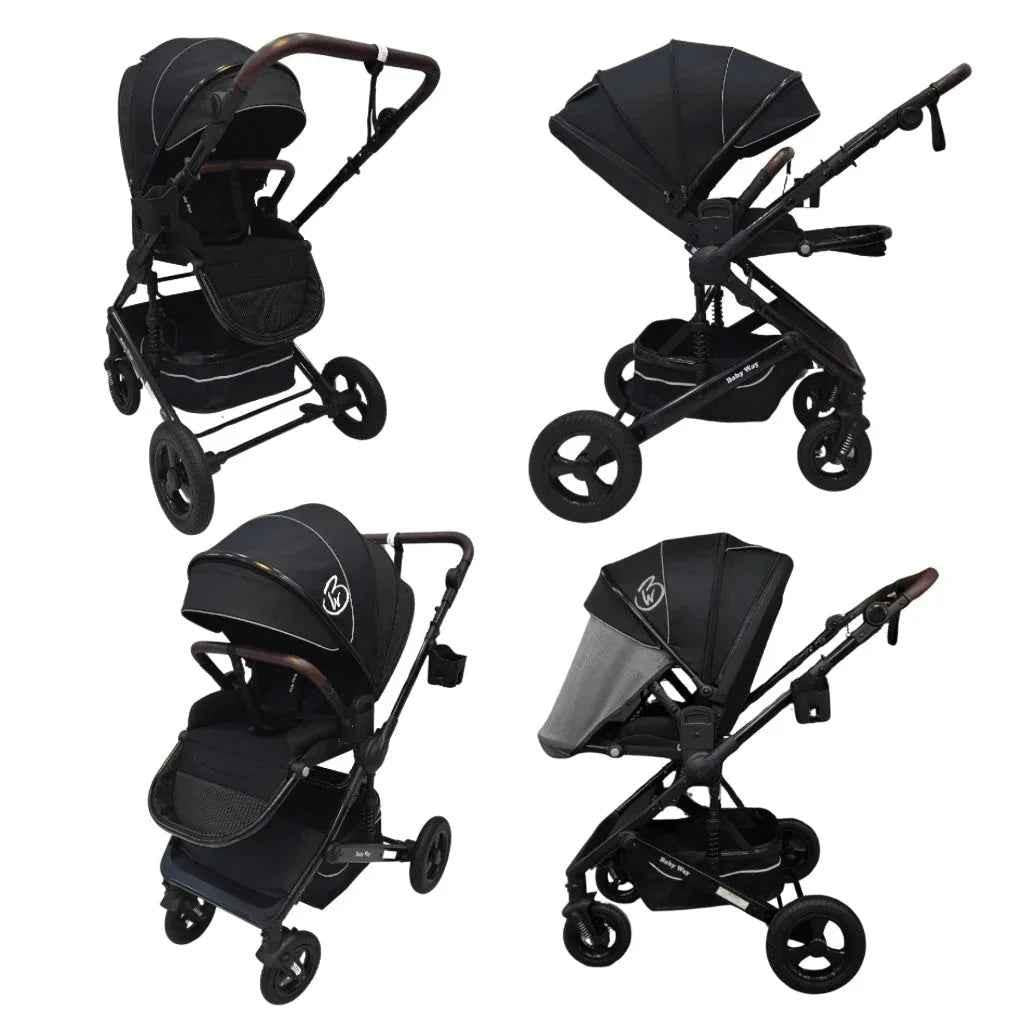 Versa 3-in-1 Travel System – Open Bassinet Stroller + Capsule Car Seat with Sunshade Sets