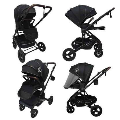 Versa 3-in-1 Travel System – Open Bassinet Stroller + Capsule Car Seat with Sunshade Sets