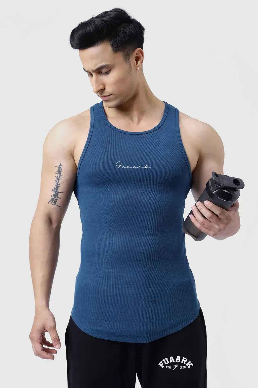 Ribbed Tank Teal