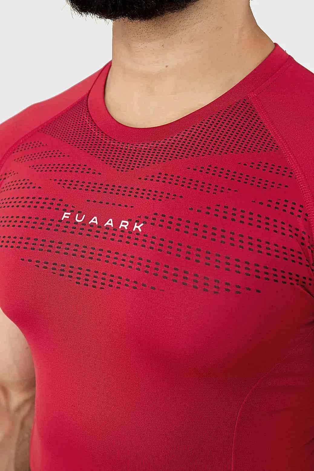 Power Seamless T-shirt Red/ Fuaark