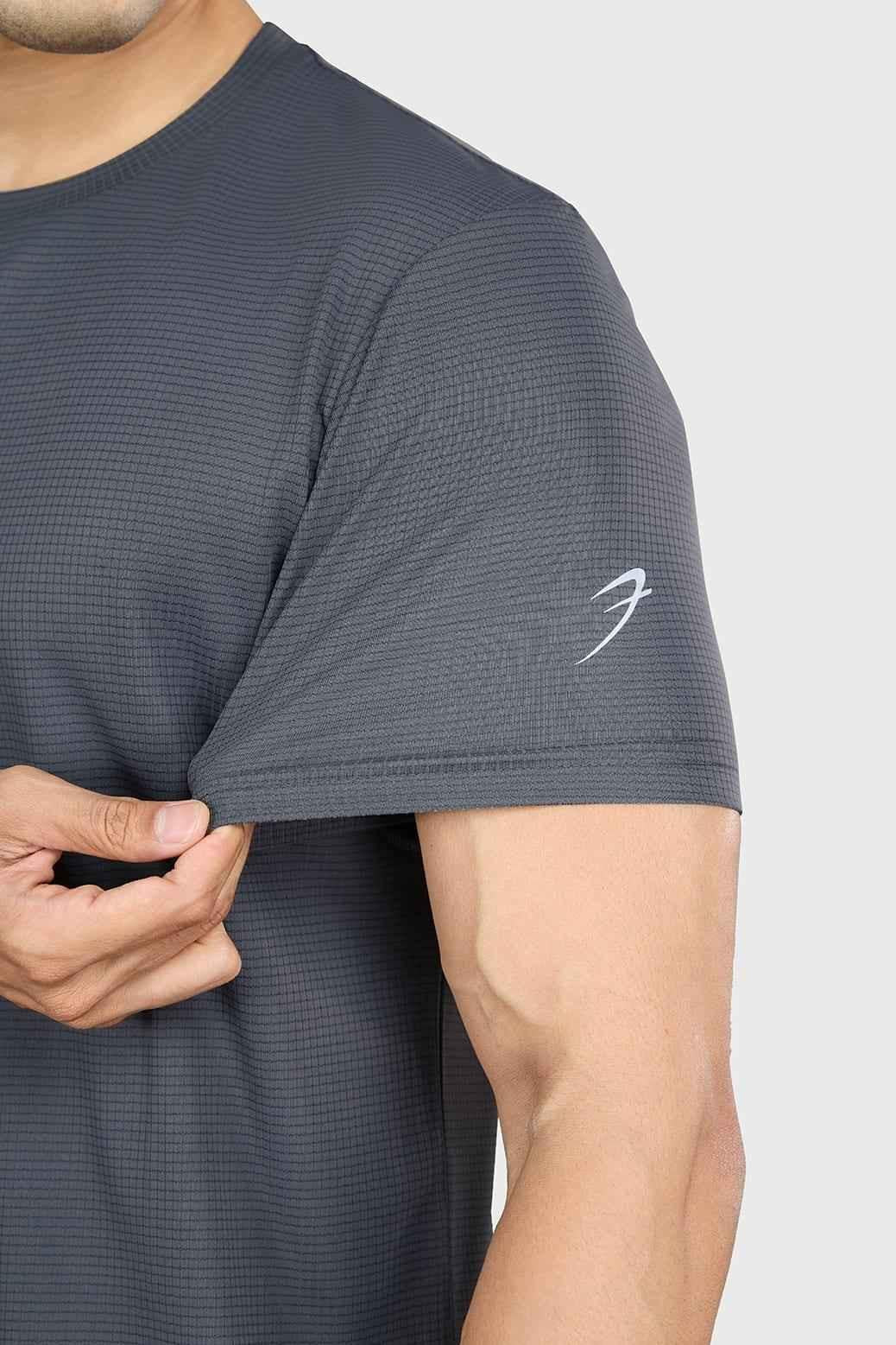 Checks Running T-shirt Grey