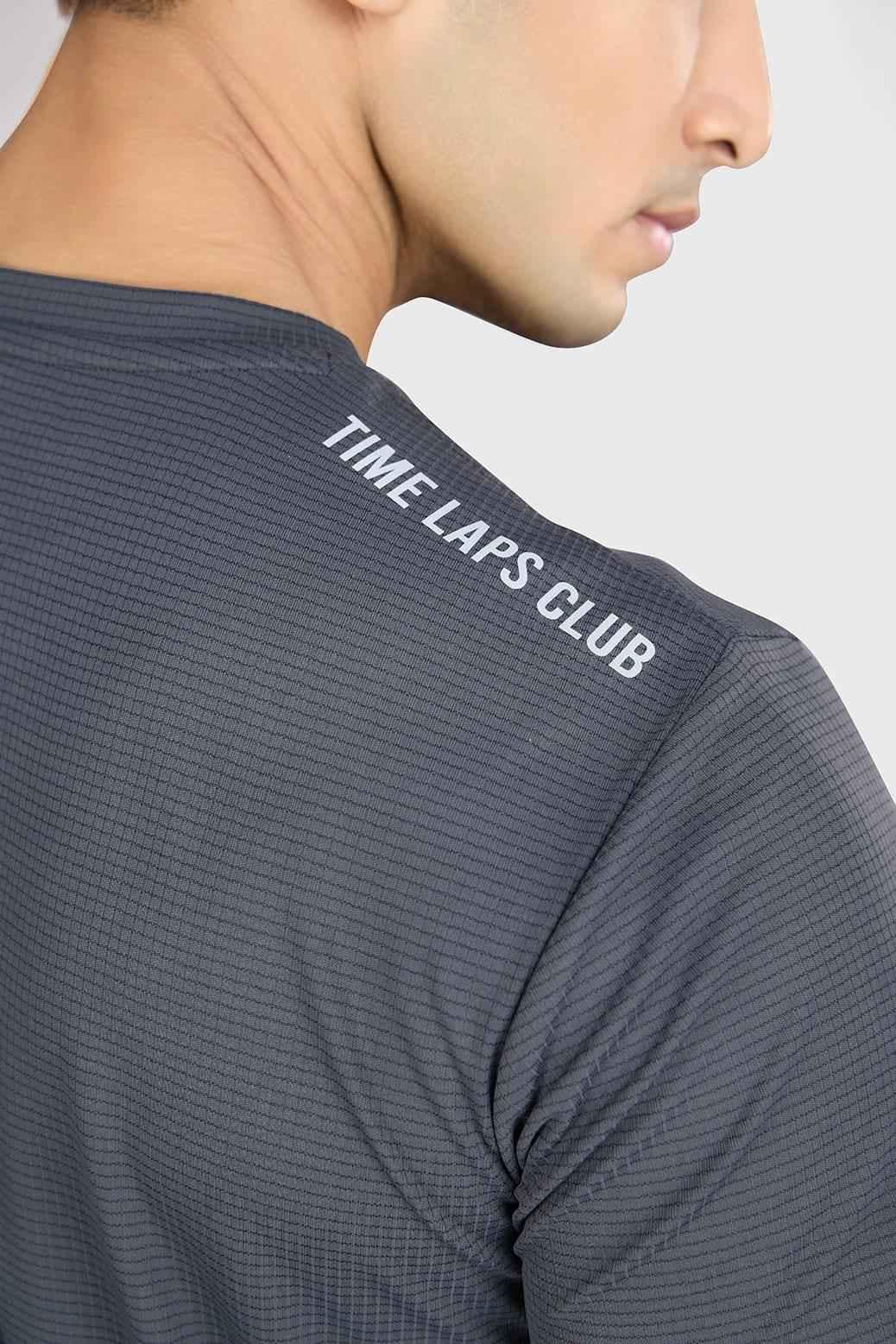 Checks Running T-shirt Grey