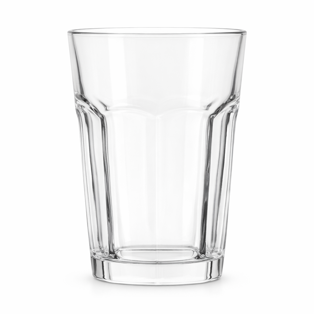 Frankly Cotton Clear Faceted Glass Tumbler 473ml Nest & Stem Homewares