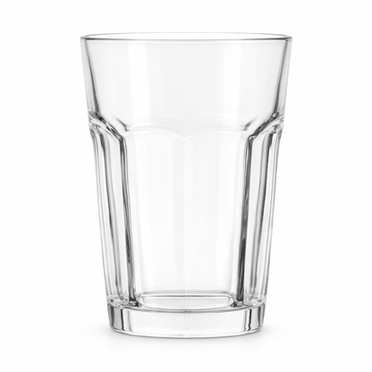 Frankly Cotton Clear Faceted Glass Tumbler 473ml Nest & Stem Homewares