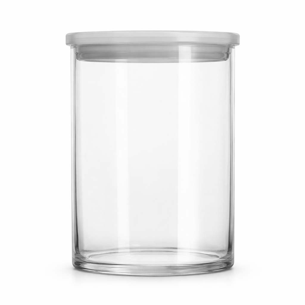 Frankly Cotton Clear Glass Storage Jar 950ml Nest & Stem Homewares