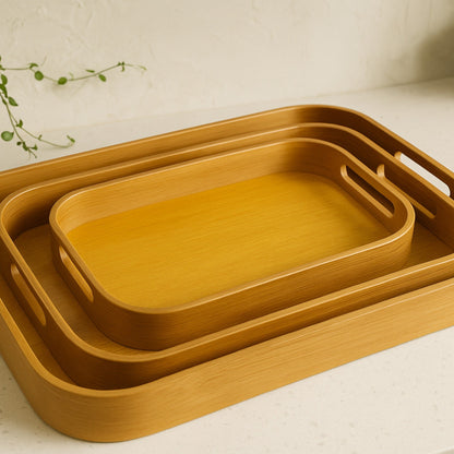Frankly Cotton Bamboo Serving Trays Nest & Stem Homewares