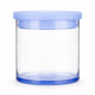 Frankly Cotton Clear Glass Storage Jar Blue Lid 450ml Nest & Stem Homewares