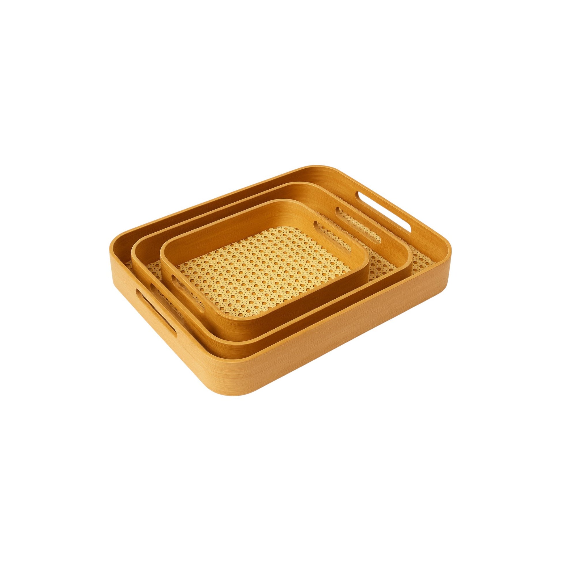 Frankly Cotton Rattan & Bamboo Serving Trays Nest & Stem Homewares