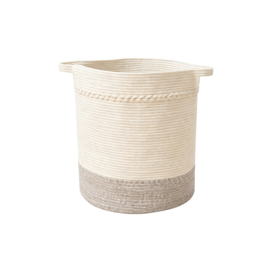 Frankly Cotton Woven Linen Basket White/Natural Nest & Stem Homewares
